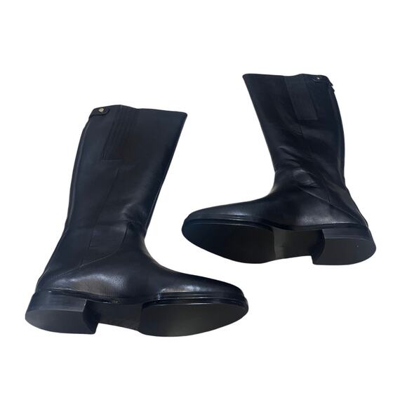 Banana Republic NWT Leather Riding Boot Full Zip Black Sz 8 - Picture 6 of 11